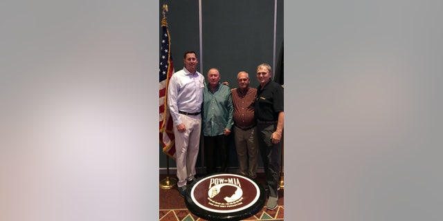 Pictured left to right: Cmdr. Josh Hill, Tim Harris, Ron Berens, Bob Hill