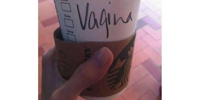 Virginia Goh's cup at a Hong Kong branch of Starbucks.