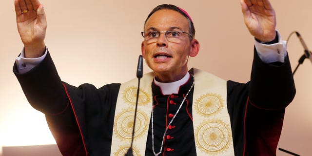 Bishop of Limburg Franz-Peter Tebartz-van Elst in Frankfurt, Germany, in Aug. 29, 2013.
