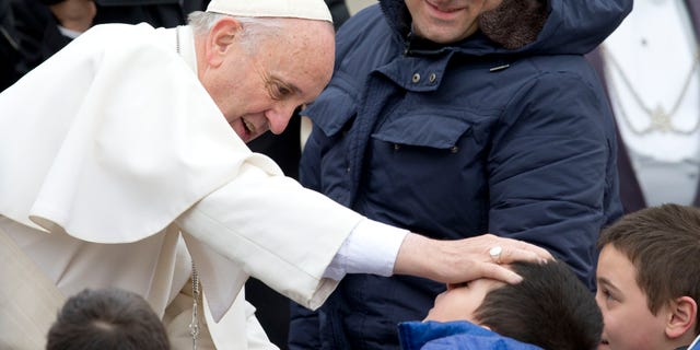 Pope Francis during his weekly general audience, in St. Peter's Square, at the Vatican, Wednesday, Oct. 21, 2015.