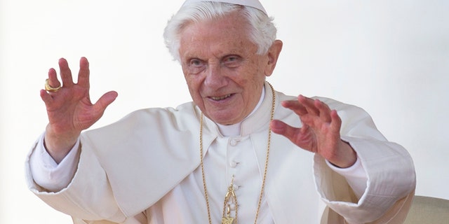 Oct. 24, 2012: Pope Benedict XVI blesses the faithful in St. Peter's Square at the Vatican for his weekly general audience. The Vatican spokesman on Thursday, Nov. 8, said that the 85-year-old Benedict will start tweeting from a personal Twitter account, perhaps before the end of the year.