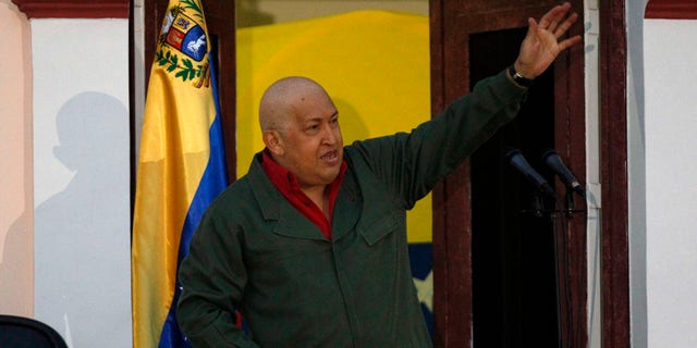 August 22: Venezuela's President Hugo Chavez gestures during a meeting with students at Miraflores presidential palace in Caracas, Venezuela.