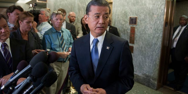 Veterans Affairs Secretary Eric Shinseki on Capitol Hill in Washington, Thursday, May 15, 2014.