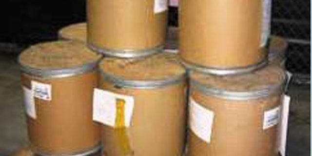 Eight drums of methylamine hydrochloride were discovered in August at an air cargo facility at Los Angeles International Airport.