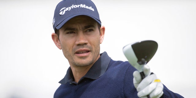 FILE - In this April 14, 2016, file photo, Camilo Villegas, of Colombia, prepares to tee off on the first hole during the first round of the RBC Heritage golf tournament in Hilton Head Island, S.C. Villegas has pulled out of the Olympics because he is trying to keep his job on the PGA Tour. Villegas had indicated for the last two weeks that he wanted to be in Rio for golf's return to the Olympic program for the first time since 1904. But he is No. 146 in the FedEx Cup with only four tournaments remaining to get into the top 125 and keep full status on the tour. (AP Photo/Stephen B. Morton, File)
