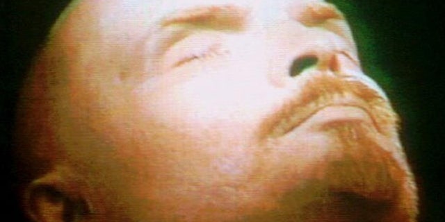 The embalmed body of Vladimir Lenin, who founded the Soviet Union, lies on public display in a Red Square mausoleum.
