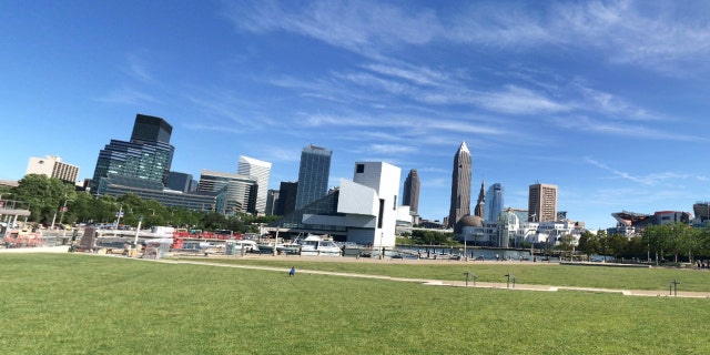Voinovich Bicentennial Park in Cleveland, where Pitts conducted reconnaissance in the past week.