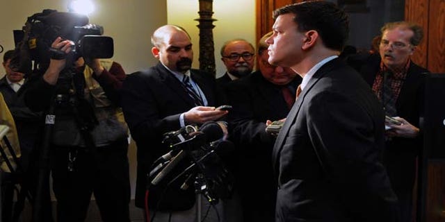 In this March 15, 2010, file photo Minnesota Rep. Ryan Winkler, D-Golden Valley, talks to the press in St Paul, Minn. Winkler apologized swiftly Tuesday, June 25, 2013, for a tweet he sent that referred to Supreme Court Justice Clarence Thomas as “Uncle Thomas” following a major ruling on the nation's landmark voting rights law.