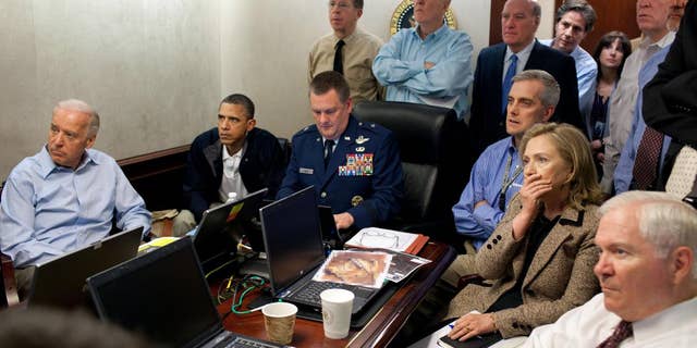 President Obama and senior staff watch the Usama bin Laden mission unfold from the Situation Room on Sunday May 1, 2011/White House Photo