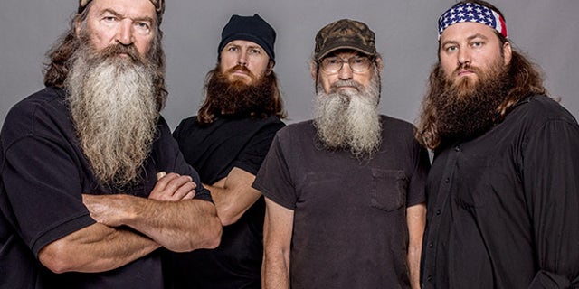 Pictured from left, Phil Robertson, Jase Robertson, Si Robertson and Willie Robertson from the A&E series, 'Duck Dynasty.'