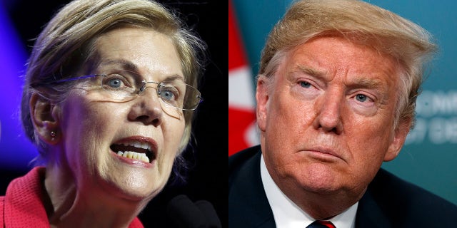 Sen. Elizabeth Warren, D-Mass., (left) announced on Friday that she had sent a letter to the Securities and Exchange Commission and the Commodities Futures Trading Commission concerning what she said were Trump’s “reckless comments on market-moving economic data prior to their public release.”