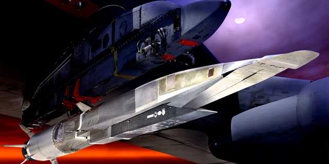 The X-51A WaveRider Hypersonic Test Vehicle.
