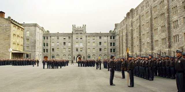 FILE 2001: United States Military Academy cadets stand in formation at the United States Military Academy at West Point, N.Y.
