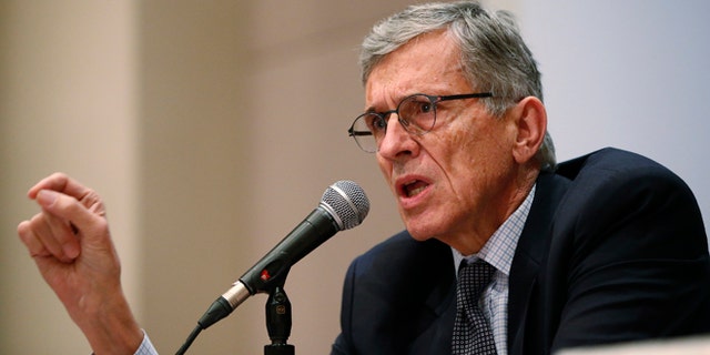 Jan. 9, 2014: Federal Communications Commission (FCC) Chairman Thomas Wheeler speaks during a Town Hall meeting in Oakland, California.