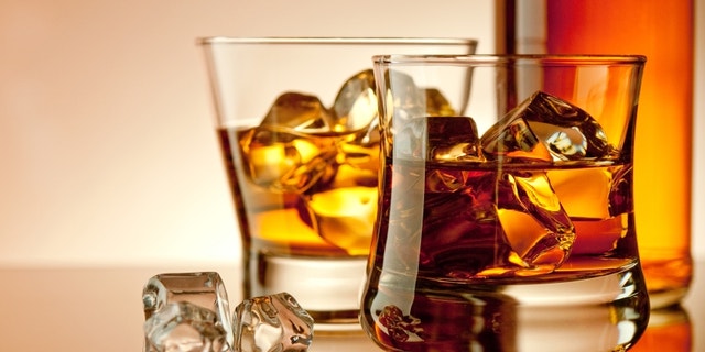 Old fashion whiskey on the rocks