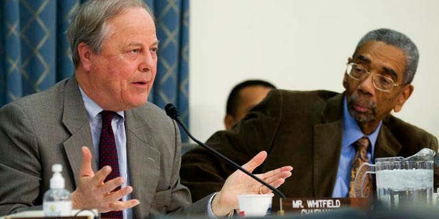 FILE: File: Feb. 3, 2012: Congressmen Ed Whitfield, R-Ky., left, and Bobby Rush, D-Ill., on Capitol Hill, in Washington, D.C.