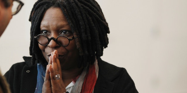 Actress and producer Whoopi Goldberg speaks to members of the audience during a press day for the play "Sister Act" at the New 42nd St. Studios in New York March 2, 2011.