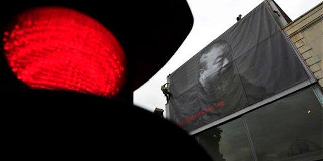 File photo of a red traffic light.