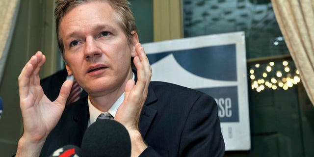 Nov. 4: WikiLeaks founder Julian Assange speaks about the United States and human rights during a press conference at the Geneva press club in Geneva, Switzerland. WikiLeaks posted a message on Twitter that the website's next release will be seven times the size of the largest leak in the history of U.S. intelligence.