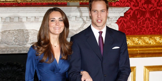 Britain's Prince William and his fiancee Kate Middleton (L) pose for a photograph in St. James's Palace, central London November 16, 2010. Britain's Prince William is to marry his long-term girlfriend Kate Middleton next year, after an on-off courtship lasting nearly a decade, bringing months of speculation about his intentions to an end. REUTERS/Suzanne Plunkett (BRITAIN - Tags: ENTERTAINMENT SOCIETY ROYALS) - RTXUPLP