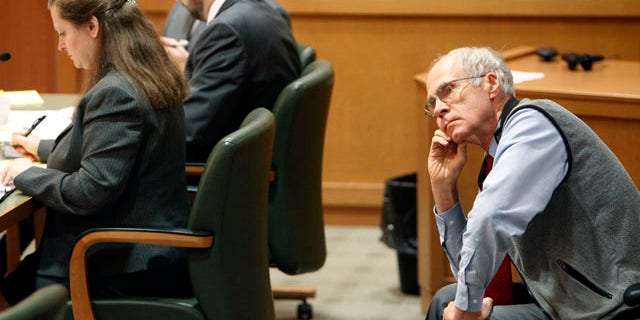 March 18: Wisconsin Secretary of State Doug La Follette listens to arguments during a hearing in Dane County Court in Madison, Wis.