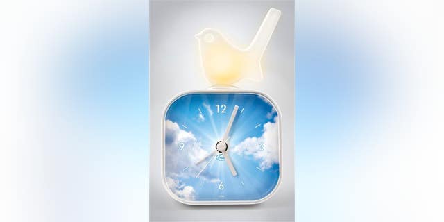 This product image released by Fred Flare shows an early bird alarm clock.