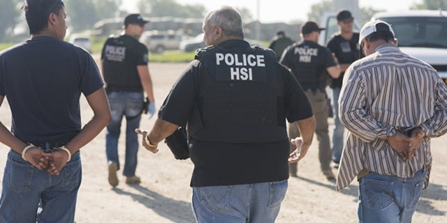The investigative arm of U.S. Immigrations and Customs Enforcement — Homeland Security Investigations — led the operation that saw about a dozen businesses and plants raided and the arrests of 14 business owners and managers and more than 130 workers. Most of the arrests occurred in northern Nebraska and southern Minnesota. (ICE)