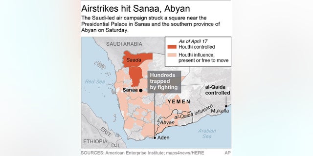 Map locates Aden, Yemen; 2c x 3 1/4 inches; 96.3 mm x 82 mm;
