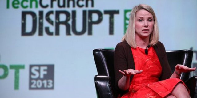 Sept. 11, 2013: Yahoo CEO Marissa Mayer speaks during the 2013 TechCrunch Disrupt conference in San Francisco.