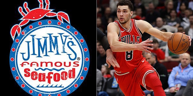 Jimmy's Famous Seafood took a shot at Zach LaVine on Twitter.