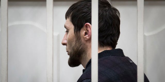 March 8, 2015: Zaur Dadaev, one of five suspects in the killing of Boris Nemtsov stands in a court room in Moscow, Russia. Russian news agencies said Sunday one of the suspects in the killing of leading opposition figure Boris Nemtsov has admitted involvement in the crime.