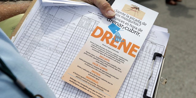 Pamphlet with instructions on how to keep away mosquitoes.