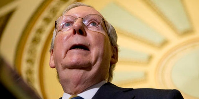 Senate Majority Leader Mitch McConnell on Capitol Hill on July 12, 2016.