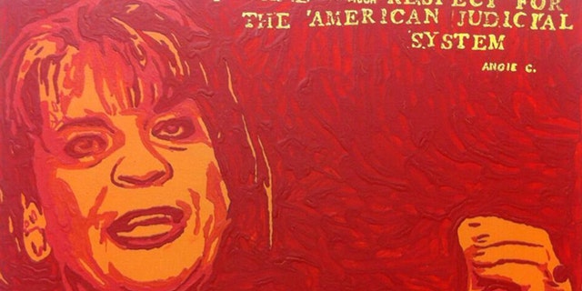This undated photo provided by Robert Zimmerman Jr. shows a painting by his brother, George Zimmerman, portraying northeast Florida state attorney Angela Corey, the special prosecutor who charged him with second-degree murder in the 2012 shooting death of 17-year-old Trayvon Martin. Robert Zimmerman Jr. posted his brother's new painting, titled "Angie", Wednesday, Jan. 22, 2014, on Twitter. He said details about its sale would follow Thursday. (AP Photo/Courtesy Robert Zimmerman Jr.)