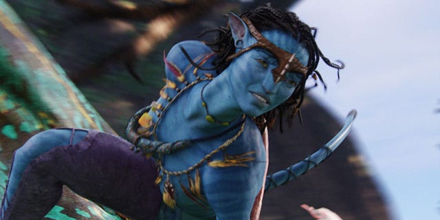 Zoe Saldana in the original "Avatar" film.