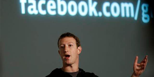 Facebook CEO Mark Zuckerberg speaks at Facebook headquarters.