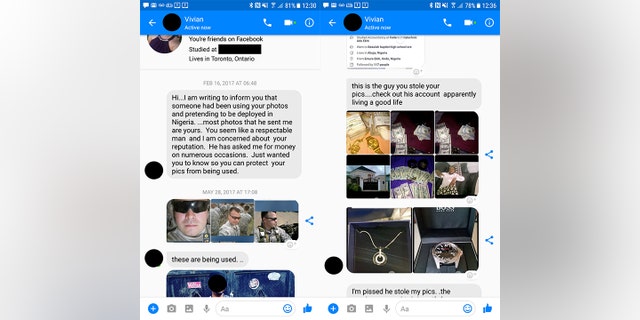 "I came home from Afghanistan and all these foreign women started contacting me through Facebook."
