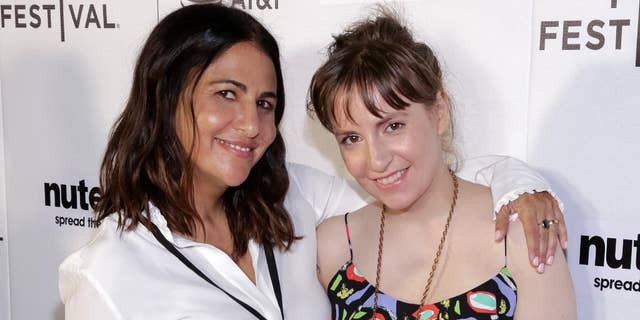 FILE - In this April 22, 2017, file photo, producers Jenni Konner, left, and Lena Dunham attend a screening of "Tokyo Project" during the 2017 Tribeca Film Festival in New York. Now that HBO’s “Girls” has wrapped its six-year run, the women behind the series are focusing on their other female-centered project: turning their biweekly digital newsletter, Lenny, into a real-life experience. Dunham and Konner announced a six-city tour Tuesday, April 25 that will bring LennyLetter.com to life as a variety show. (Photo by Brent N. Clarke/Invision/AP, File)