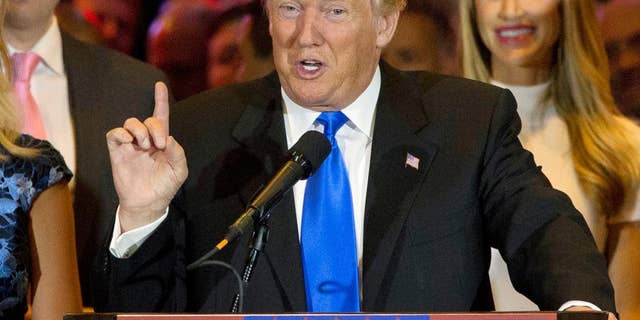 FILE - In this May 3, 2016, file photo, Republican presidential candidate Donald Trump speaks in New York. Trump is now his party's presumptive nominee, but in many ways, he's breaking the Republican mold. On a handful of issues, from trade to national defense, Trump has the potential to run to the left of likely Democratic candidate Hillary Clinton. And on others, from taxes to social security, he sounds an awful lot like a Democrat. (AP Photo/Mary Altaffer, File)