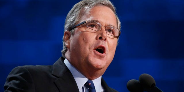 Aug. 30, 2012: Former Florida Governor Jeb Bush addresses the Republican National Convention in Tampa, Fla.
