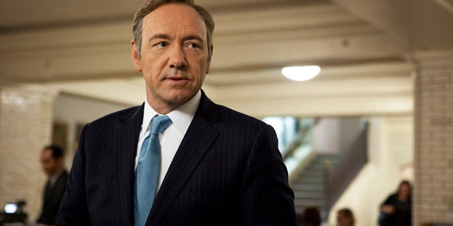 Kevin Spacey as U.S. Congressman Frank Underwood in a scene from the Netflix original series 'House of Cards.'