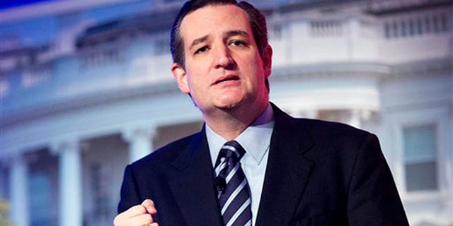 Sen. Ted Cruz, R-Texas, speaks at the International Association of Firefighters (IAFF) Legislative Conference and Presidential Forum in Washington.