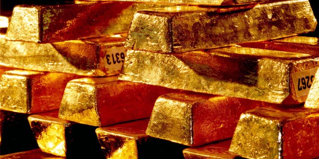In this undated file picture publicly provided by German Central Bank, gold ingots, are stored at their headquarters in Frankfurt, Germany. A German newspaper reports the country's central bank will repatriate parts of its massive gold reserves worth about US $200 billion at current market rates from storage sites in the United States and in France. Daily Handelsblatt reported Tuesday Jan 15, 2013 the Bundesbank plans to bring back to Germany some of its 1,500 tons of gold stored with the Federal Reserve in New York, and all of the 450 tons currently with the Bank of France in Paris. (AP Photo/hopd/Deutsche Bundesbank)