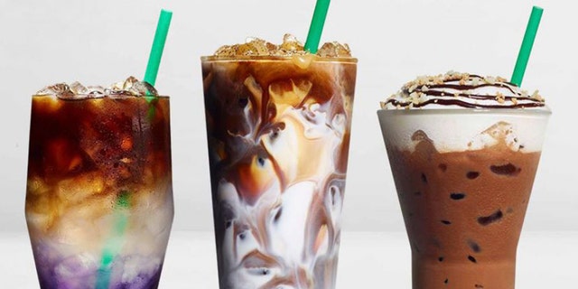 The Butterfly Pea Lemonade Cold Brew, Tahitian Vanilla Macchiato and Macadamia Cocoa Cappuccino.