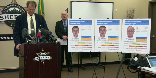 Authorities in Snohomish County, Wash., release sketches of a suspect in the 1987 killings of a Canadian couple.