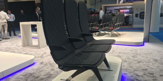 Vision 2030 seats are about half as thick as an aircraft meal tray.