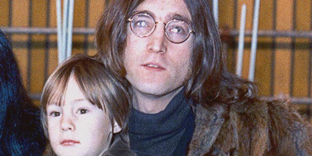 John and Julian Lennon in 1968. (AP)