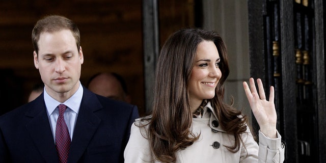 March 8, 2011: Britain's Prince William and his fiance Kate Middleton leave City Hall in Belfast, Northern Ireland.