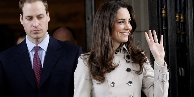 March 8, 2011: Britain's Prince William and his fiance Kate Middleton leave City Hall in Belfast, Northern Ireland.
