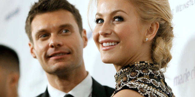 Ryan Seacrest and Julianne Hough arrive at The Weinstein Company and Relativity Media's after party for the 68th annual Golden Globe Awards in Beverly Hills, California January 16, 2011.